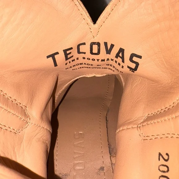 Tecovas Men's Handmade.    Suede Tan Western Boots - Picture 4 of 10